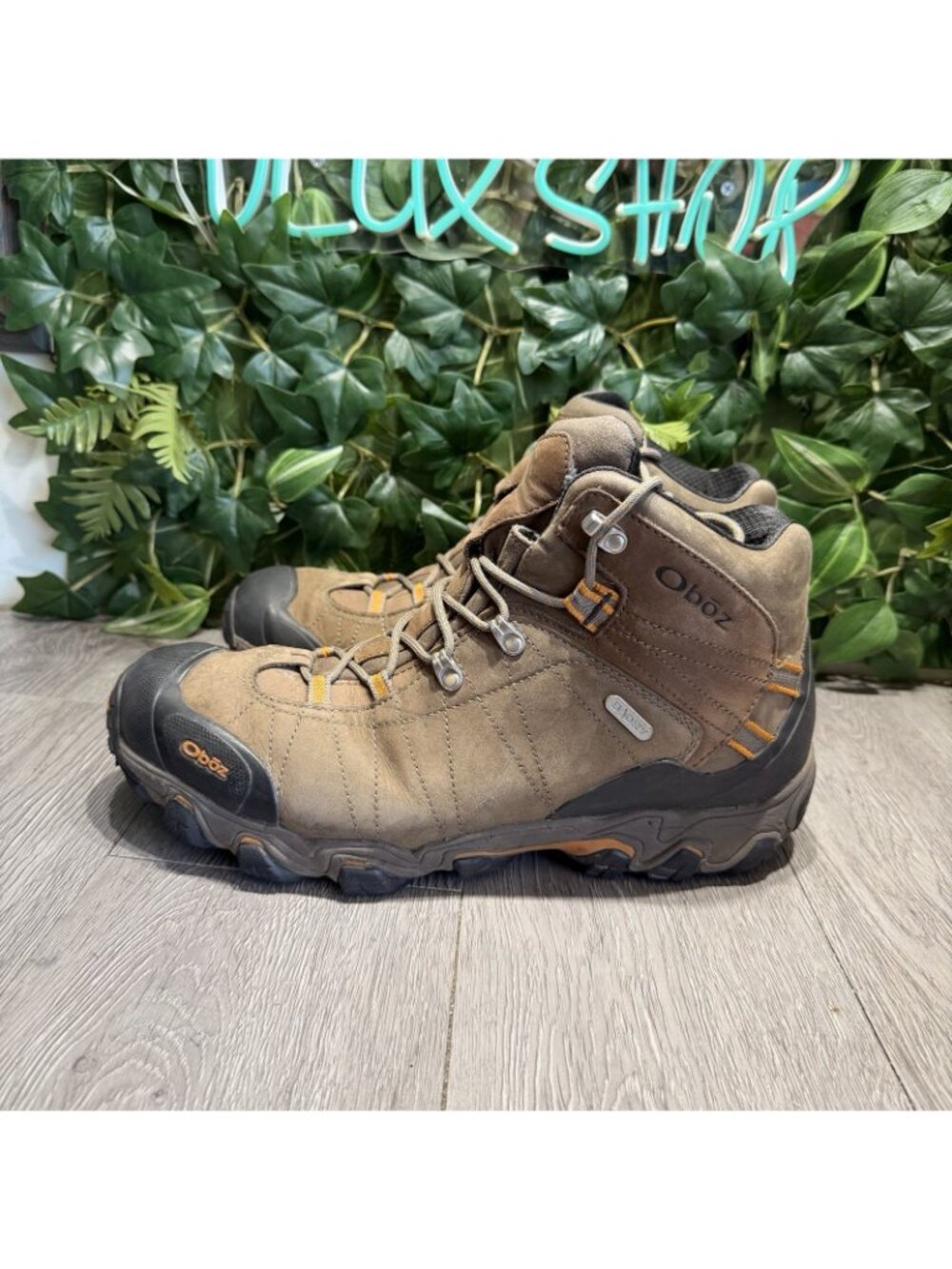 Oboz Bridger Mid Hiking Boots Men's 14 Brown B Dry Waterproof Leather Rugged - Picture 4 of 12